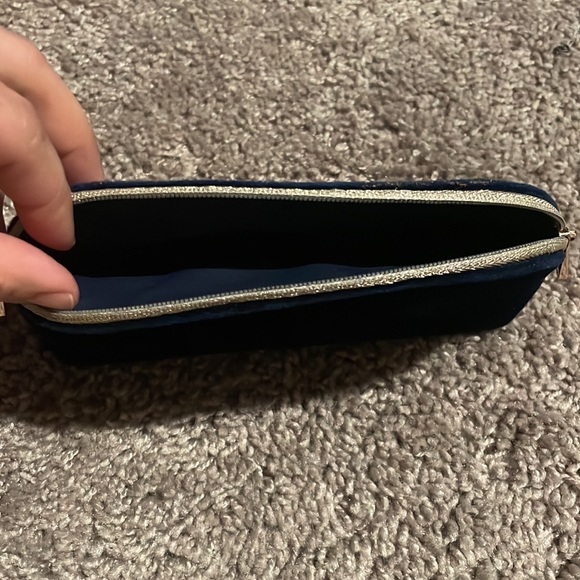 CHRISTIAN DIOR blue cosmetic pouch CD - Picture 3 of 4